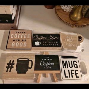 Coffee tiered tray decor